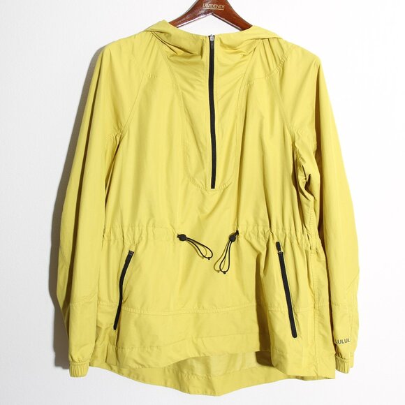 Lululemon Cinch-Waist Half-Zip Running Jacket Soleil Yellow Glyde Hooded Size 8 - Picture 2 of 14